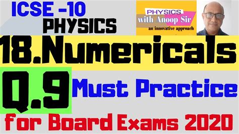 NUMERICAL PHYSICS ICSE CLASS 10 Most Important Numerical Q 9 FOR