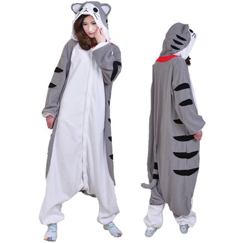 Cheese Cat Onesie Pajamas For Adult Animal Onesies Cosplay Halloween