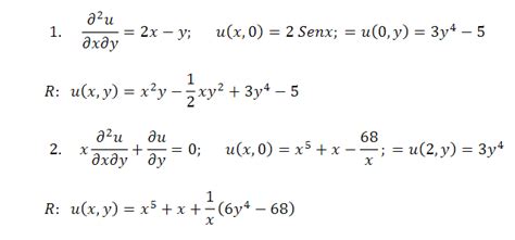 Solved 1 ∂x∂y∂2u 2x−y U X 0 2senx U 0 Y 3y4−5