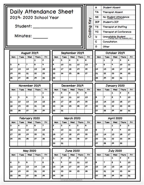 2023 Attendance Calendar Printable Free - Printable Calendar 2023