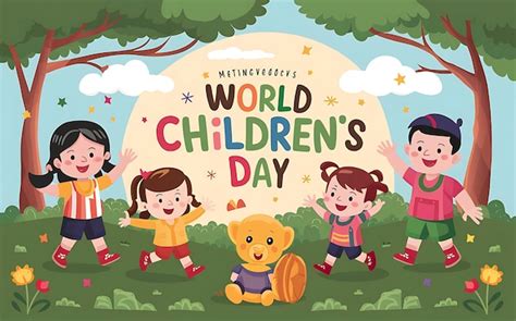 Premium Photo | A poster for childrens world day with childrens day poster