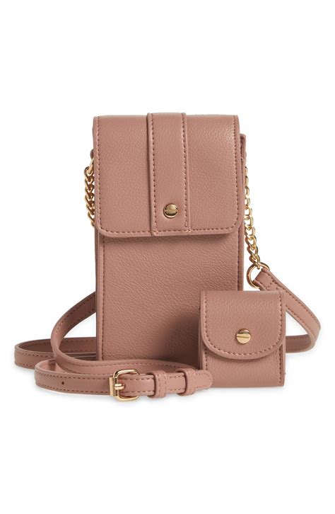 MALI LILI Vegan Leather Phone Crossbody Bag Blush Editorialist