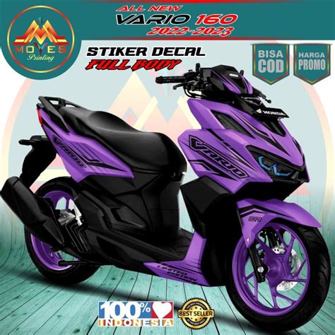 ⭐⭐⭐⭐⭐bisa Cod Bayar Di Tempat Decal Stiker Full Body Decal Stiker Motor Honda Vario 160