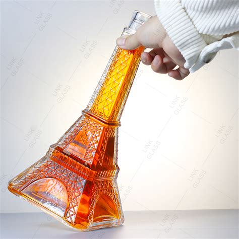 700ml Speciality Eiffel Tower Glass Bottle Company Best Link Glass Bottle Manufacturer