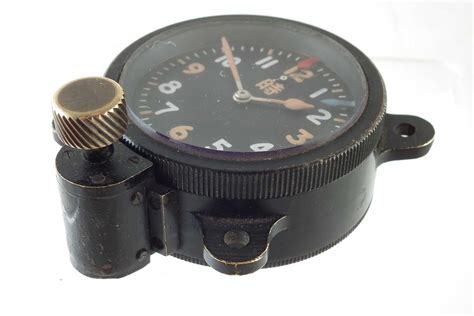 Very Rare Japanese Wwii Aircraft Cockpit Clock With Seikosha 15 Jewelled Movement Brass Case 7