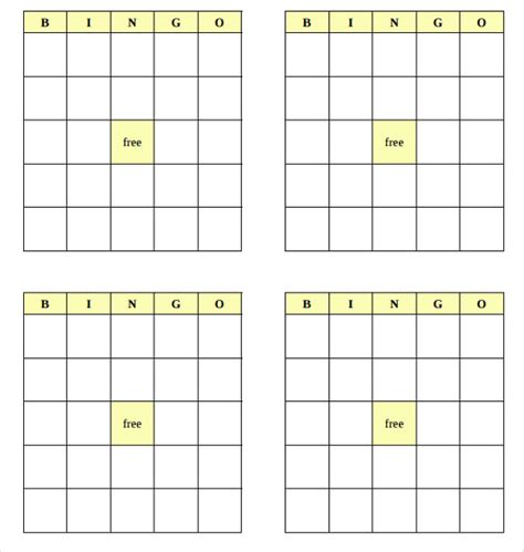 Blank Bingo Template 15 Psd Word Pdf Vector Eps Format Download