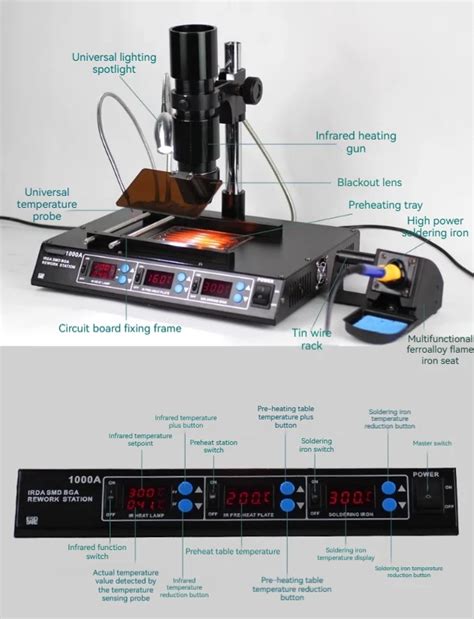 A Infrared Bga Rework Station Multifunctional Hot Air Preheat Motherboards Repair Soldering