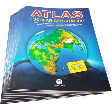 Kit Atlas Escolar Geogr Fico Atualizado Did Tico Atlas Magazine