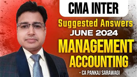 Management Accounting June Suggested Answers Cma Inter Ca