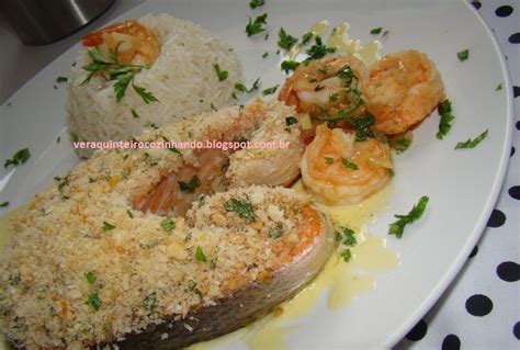 Cozinha da Vera Quinteiro Salmão Crosta de Panko Limão e Nozes