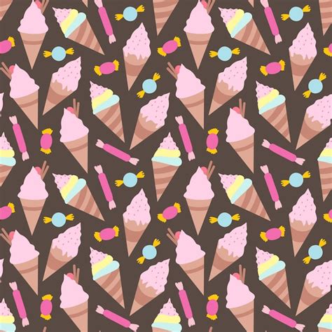 Premium Vector Ice Creams Seamless Pattern Eps10 Vector Illustration