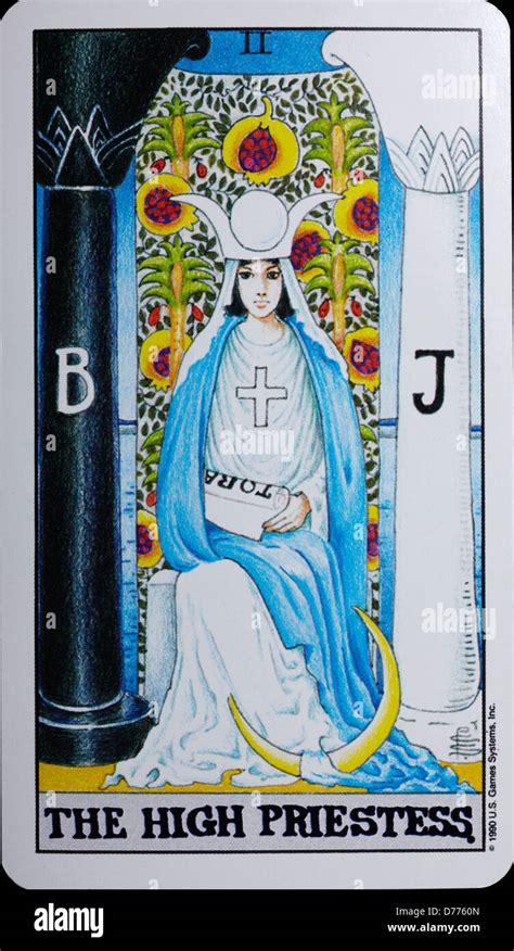 Tarot Card The High Priestess Stock Photo Alamy