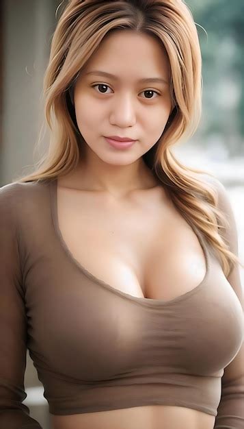 Premium Photo A Woman With Long Blonde Hair Is Posing For A Photo