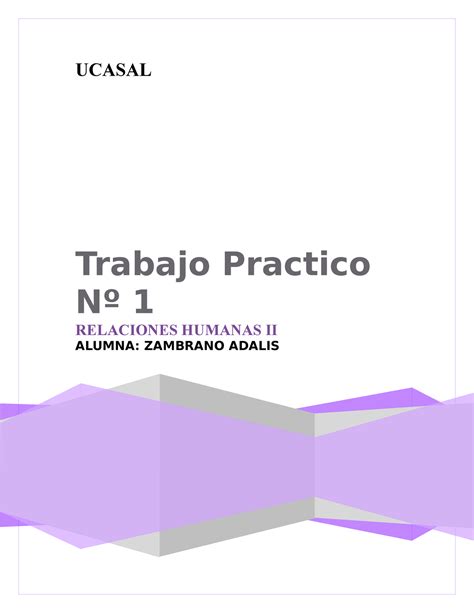 Adalis Zambrano TP1 Relac HUM II UCASAL Trabajo Practico Nº 1