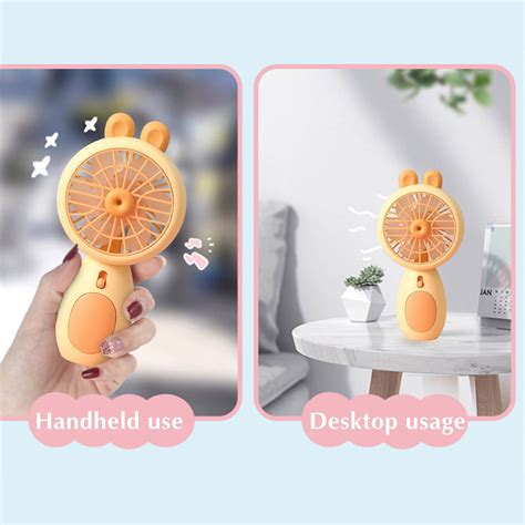 LMEEOR Fan Battery Powered Fan Summer Refreshing Handheld Fan With