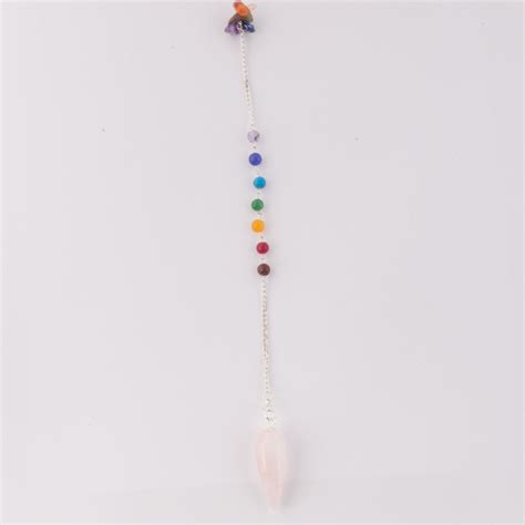 Rose Quartz Pendulum With Chakra