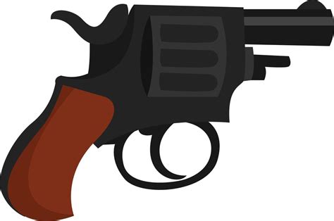 Black revolver , illustration, vector on white background 13873285 ...