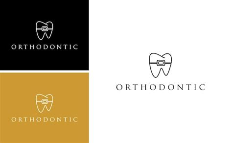 Premium Vector Simple Dental Orthodontic Logo Design Monogram