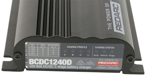 Redarc In Vehicle Bcdc Battery Charger Dual Input Dc To Dc 12v 24v 40 Amp Redarc Battery