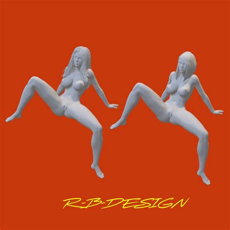 3D File 2X NUDE ULTRA REALISTIC FKK EROTIC SEXY GIRL SPREADING SPREAD LEGS WIDE OPEN PRESENTS