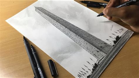 How To Draw Washington Monument Mr Deep Youtube