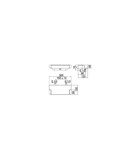 Mitigeur thermostatique de douche externe série Nobili Plain