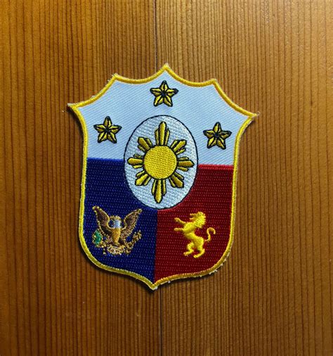 Philippines Coat Of Arms Patch Republic Asia Manila Filipino Etsy