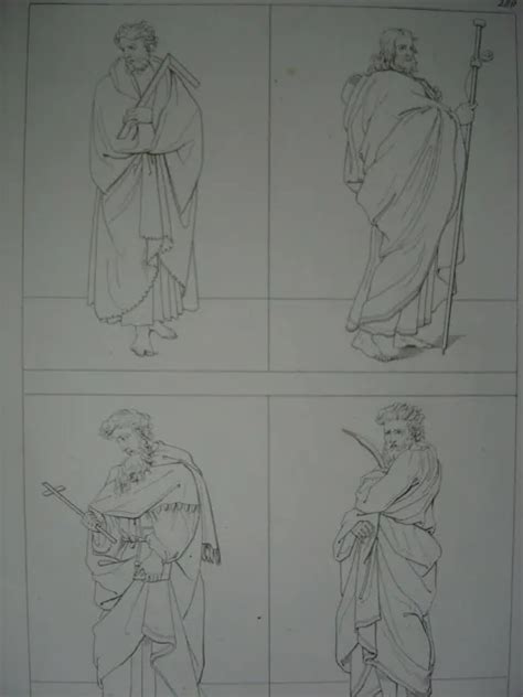 GRAVURE SAINT THOMAS Jacques le Mineur Barthélemy Philippe Raphaël d