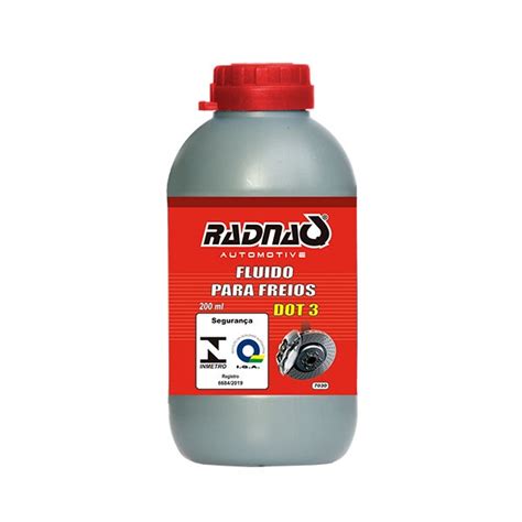 Radnaq Fluído de freio DOT 3 200ml Shopee Brasil