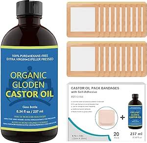 Rizinusöl Packungen Castor Oil Pack Wrap selbstklebende