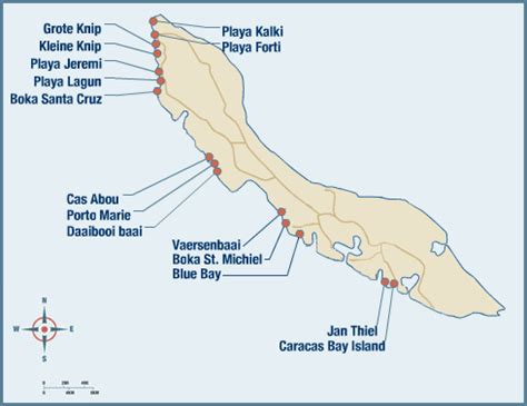 Curacao Best Beaches Map