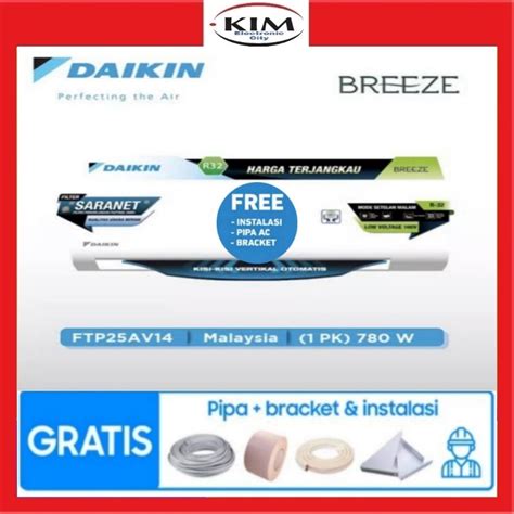 Jual Daikin FTP25AV14 FTP 25 AC Split 1 PK Breeze Free Instalasi