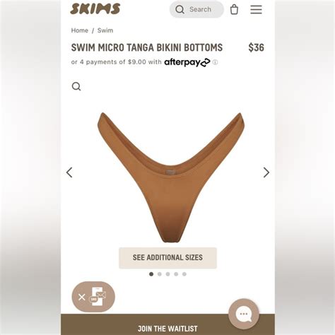 SKIMS Swim Skims Swim Micro Tanga Bikini Bottoms Poshmark