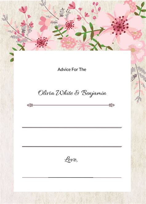 Marriage Advice Cards Templates - Nationalshibarescue.org
