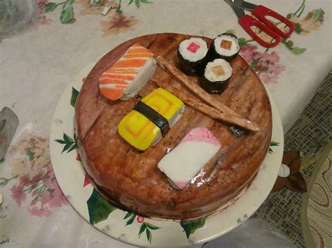 Sushi Cake A Food Shaped Cake Food Decoration And Cake Decorating