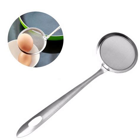 Hot Pot Fat Skimmer Spoon Stainless Steel Fine Mesh Strainer For Skimming Grease And Foam