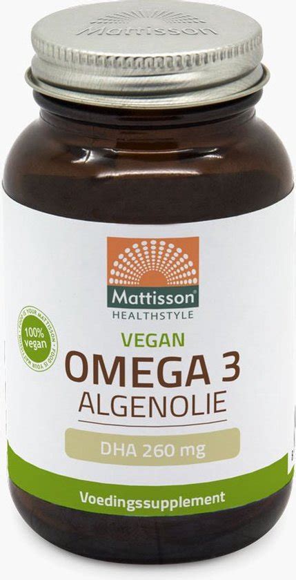 Mattisson Healthstyle Vegan Omega Algenolie Dha Mg Capsules Bol