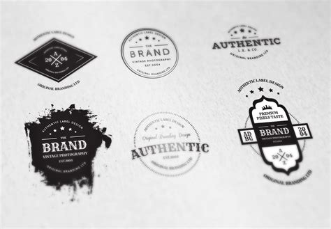 6 Vintage Typographic Logo Badges | Branding & Logo Templates ...