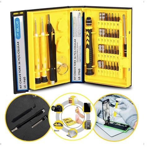 Kit Ferramentas Chave 38 Peças Torx Philips Precisão Para Reparo de