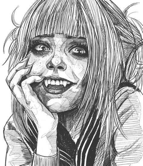 Himiko Toga Realistic Drawings Art Anime Sketch