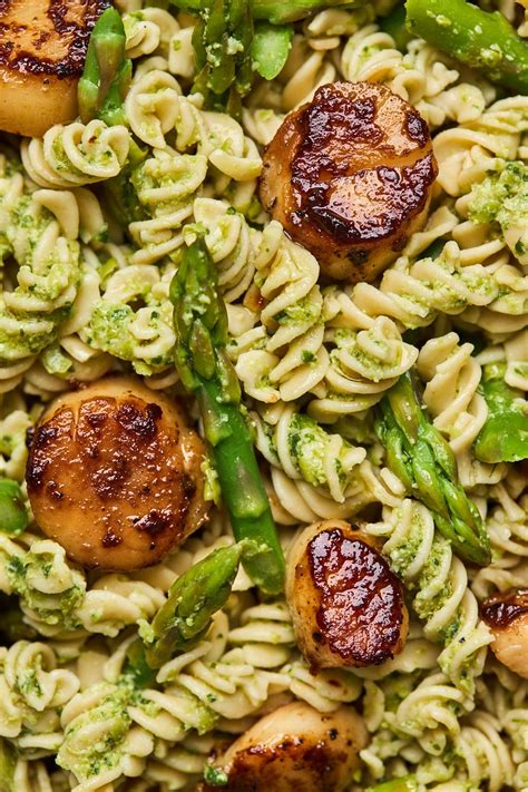 Pea Pesto Pasta With Seared Scallops | Olive & Mango Pesto Pasta Dishes, Pesto Pasta Recipes ...