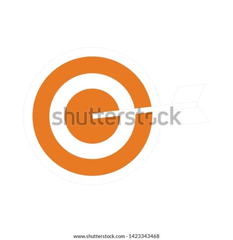 Target Arrow Vector Icon Dartboard Shoot Stock Vector Royalty Free