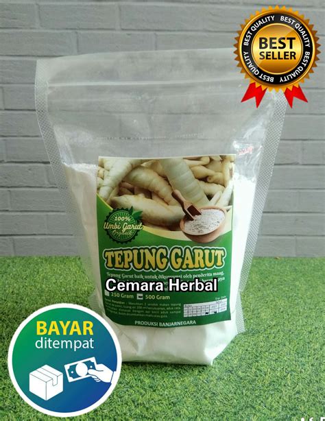 Asli Tepung Irut Pati Garut Tepung Umbi Garut Obat Asam Lambung Maag