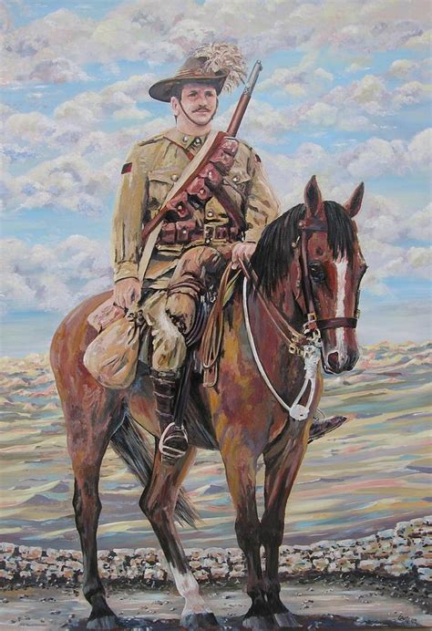 Ww1 Lighthorse At Beersheba Painting By Leonie Bell