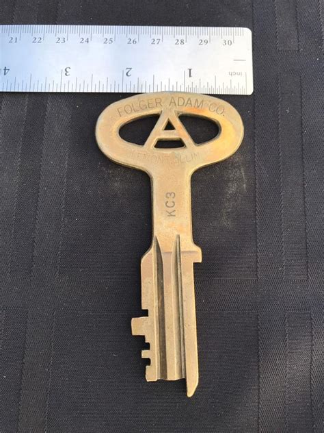 Vintage Folger Adams Jail Prison Key Rare 1861353660