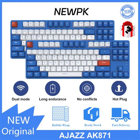 AJAZZ AK871 Dual Mode Hot Swappable Mechanical Keyboard Shopee Malaysia
