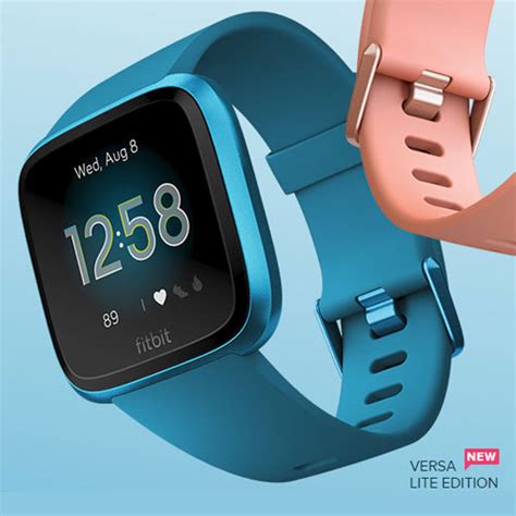 Fitbit Versa Lite Edition Smartwatch Marina Blue Marina Blue Aluminum