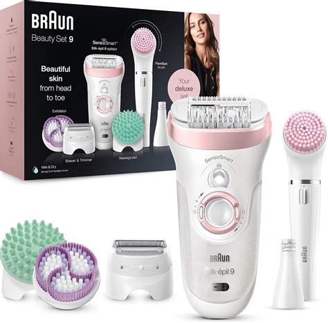 Braun Silk-épil 9 Beauty-Set, Epilierer Damen / Haarentferner, FaceSpa ...