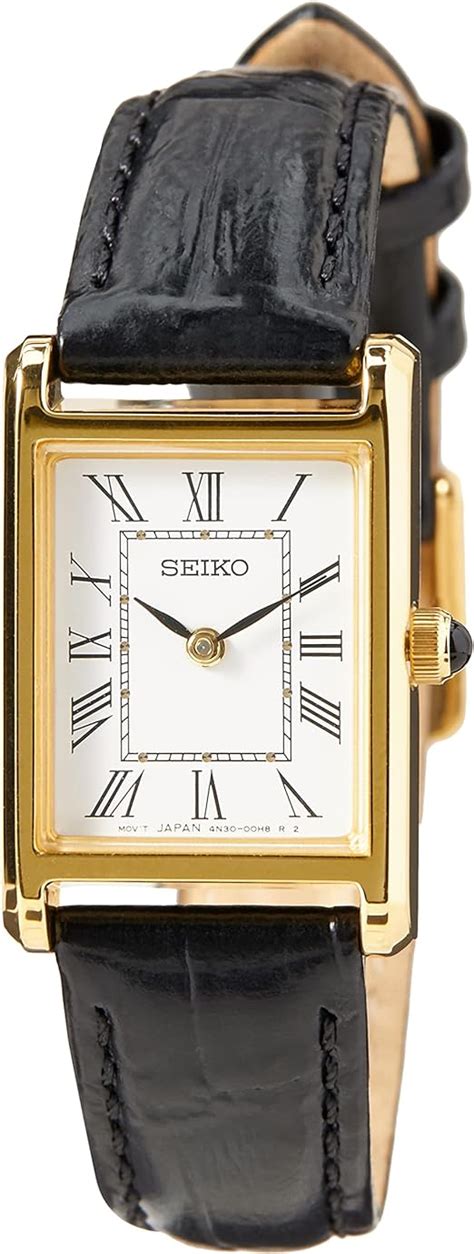 Seiko Swr P Women S Quartz Watch Stainless Steel With Leather Strap