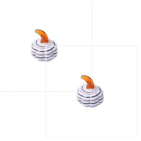 Blown Glass Pumpkin Figurines 6PCS, Mini Pumpkin Decorations for